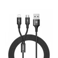 Baseus Rapid Series 2 in 1 Micro + Type-C Data Cable 3A 1.2M – Black